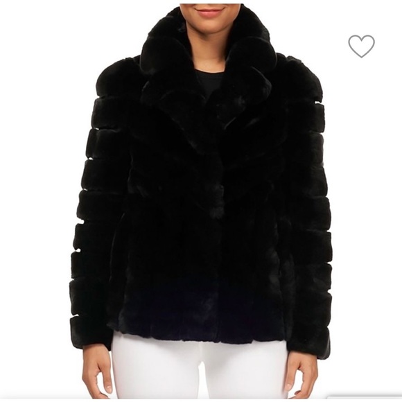 GORSKI Jackets & Blazers - Gorski Fur Jacket Rex Rabbit Black *real fur* notch collar XS